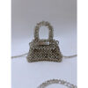 Handmade Clear Crystal Beaded Mini Bag